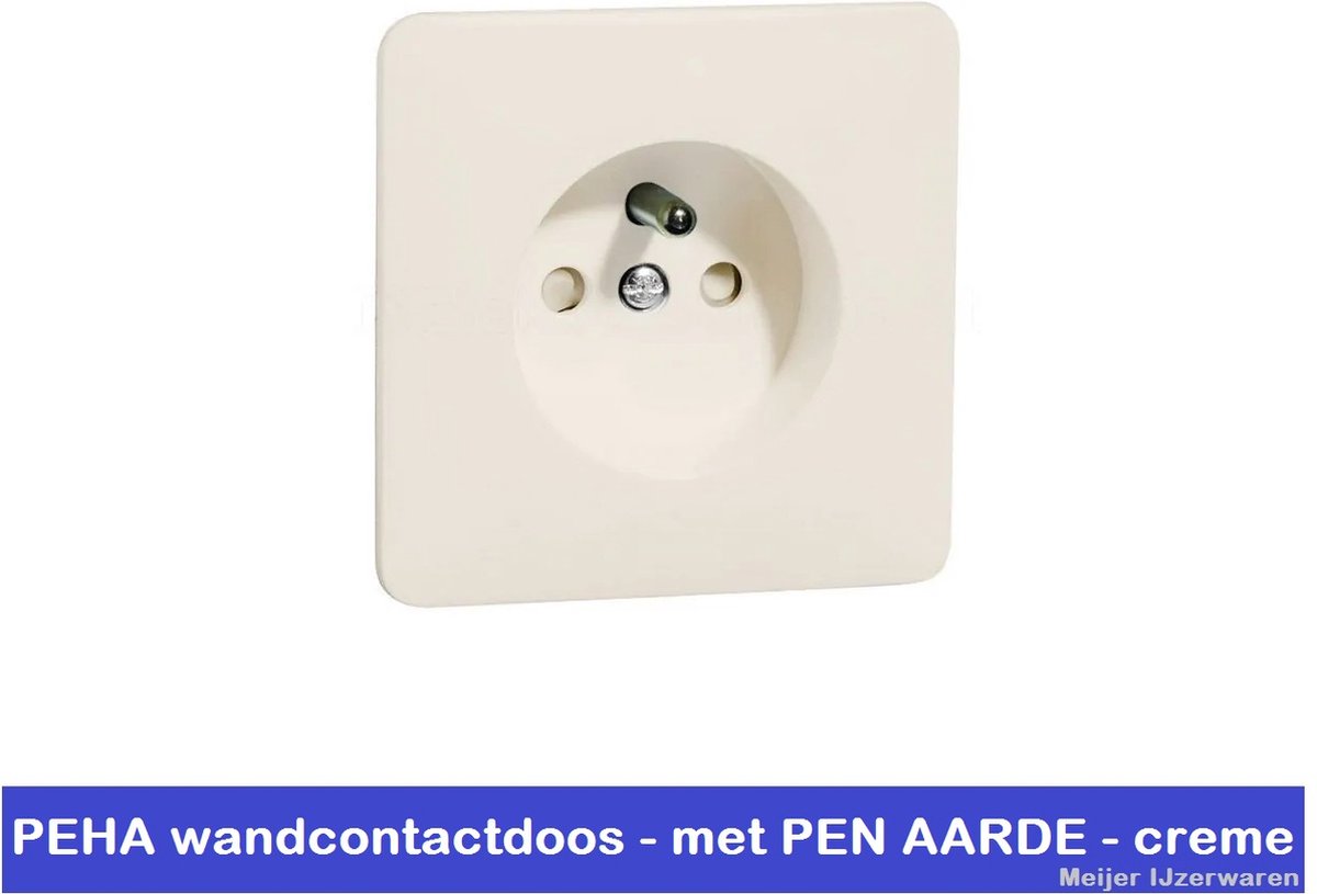 PEHA stopcontact met penaarde en kinderbeveiliging - wit (B 80.6671 SI W) - wandcontactdoos