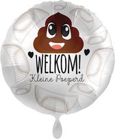 Everloon - Folieballon - Welkom Kleine Poeperd - 43cm - Geboorte baby