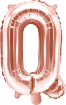 Partydeco - Folieballon Rose Gold Letter Q (35 cm)