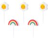 Partydeco - Taartkaarsjes set 5st. - Regenboog