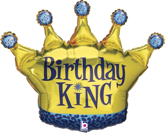 Folieballon XL Birthday King 91 cm