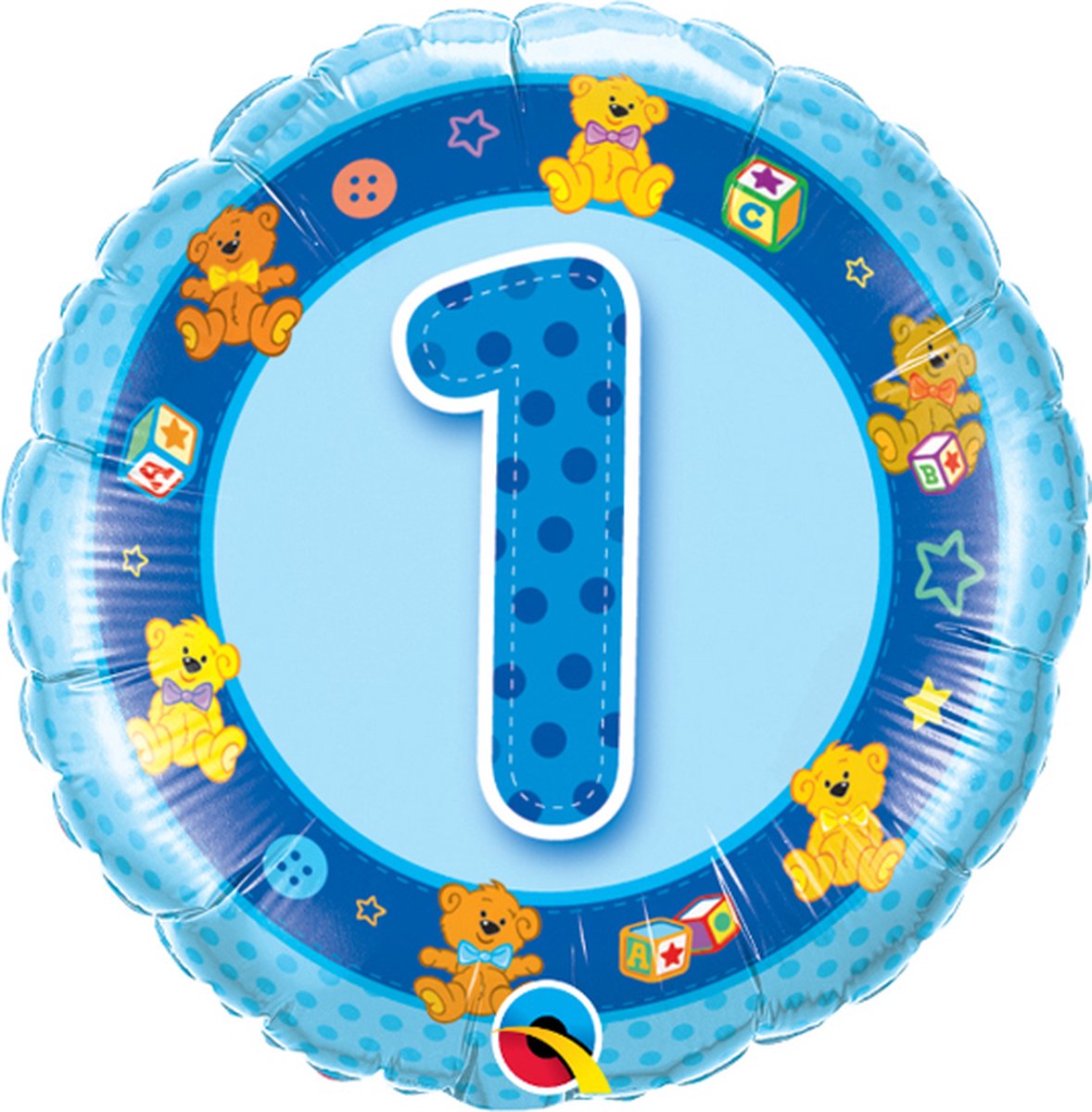 Qualatex - Folieballon 1 Jaar Blauw 45 cm