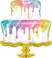 Wefiesta - Folieballon Rainbow Drip Cake LARGE