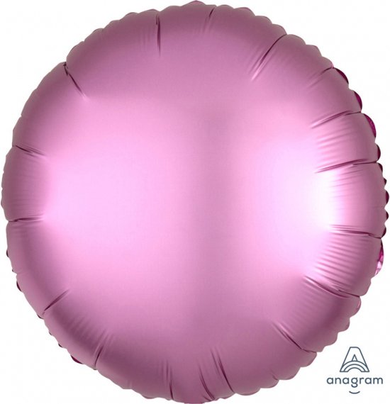 Amscan - Folieballon Satin Luxe Flamingo Rond, 43cm