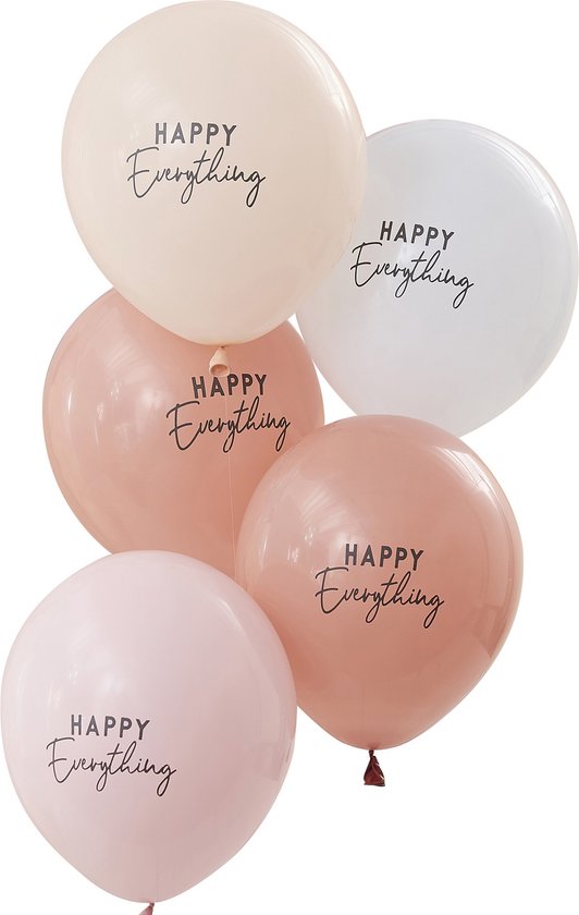 Ginger Ray - 5 Ballonnen Happy Everything