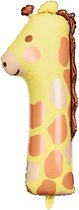 Partydeco - Folieballon cijfer 1 - giraf - 64 x 87 cm