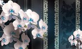 Fotobehang - Vlies Behang - Kunst met Bloemen - 312 x 219 cm