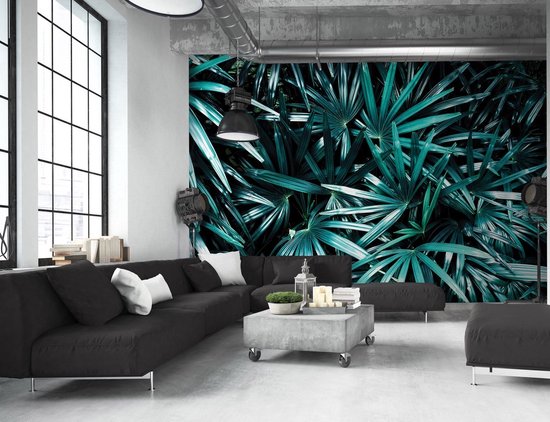 Papier peint photo - Papier peint intissé - Feuilles de la jungle botanique - 254 x 184 cm