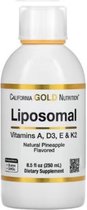 Vitamine A + D3 + E + K2 - 250 ml - vloeibaar - liposomal - California Gold Nutrition