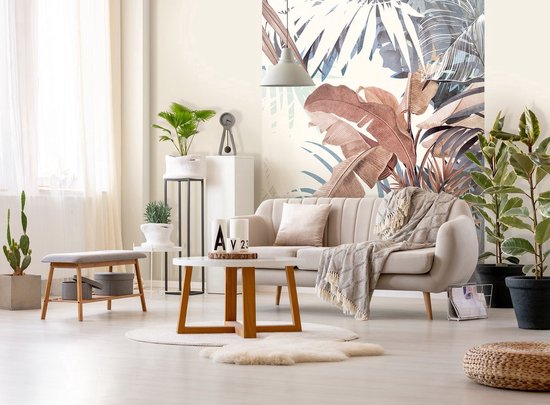 Papier peint photo - Papier peint intissé - Plantes et feuilles exotiques de la jungle - 416 x 290 cm