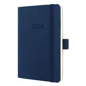 Sigel agenda 2024 - Conceptum - A6 - softcover - 2 pagina's / 1 week - midnight blue - SI-C2433