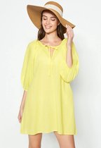 Geel Pareo Strandkleding -One size- Dames zomer strandjurk korte mini-jurk strandponcho casual losse pareo