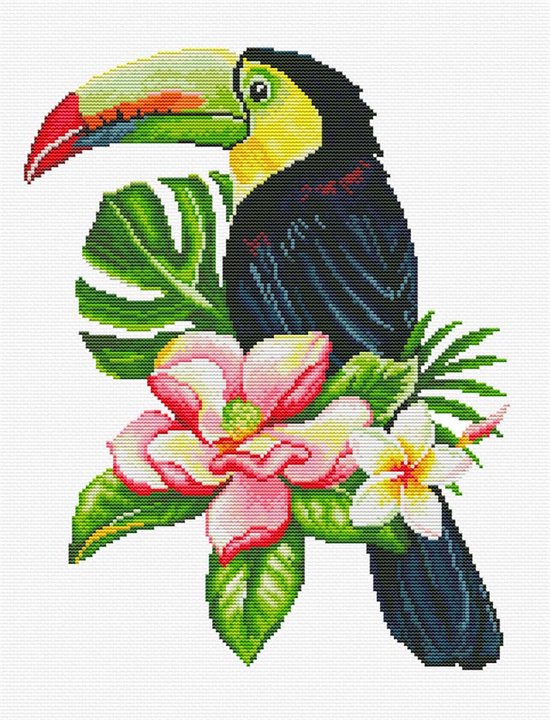 Foto: Needleart world toucan look out voorbedrukt borduren pakket 