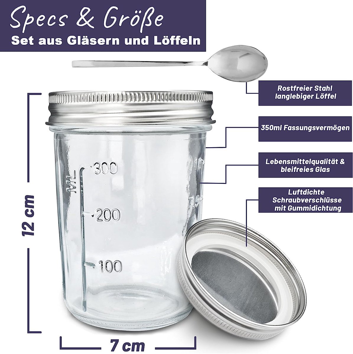 RPEIXYA Pot à déjeuner - 900 ml - Gobelet pratique à emporter - Gobelet à  yaourt à emporter - Convient au congélateur, au micro-ondes, pp, 95 mm