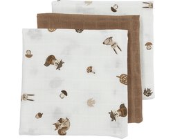 Product: Meyco Baby Forest Animals hydrofiele doeken - 3-pack - toffee - 70x70cm, van het merk Meyco