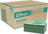 Cliver - Eco vriendelijke, enkellaags gevouwen papieren handdoek, groene papieren handdoek / 4000 stuks