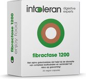 Intoleran Fibractase Forte (1.200) Enzymes Digestives - 36 capsules | Complément alimentaire fortement dosé contenant l'enzyme alpha-galactosidase | Facilite la digestion des fructanes & galactanes : oignon, poireau et blé