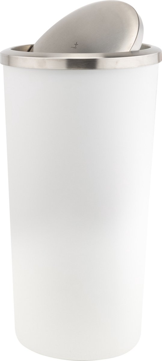 Goedkoopste Cosy & Trendy Vuilnisbak/vuilnisemmer wit 35 liter 56 cm kunststof - Afvalemmers - Prullenbakken
