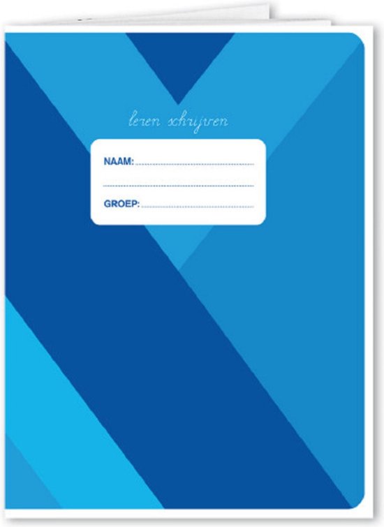 Schrift - A5 formaat - blauw - schoolschrift - lijntjes - lijntjesschriften - basisschool - oefenschrift