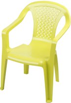 Sunnydays Kinderstoel - groen - kunststof - buiten/binnen - L37 x B35 x H52 cm - tuinstoelen