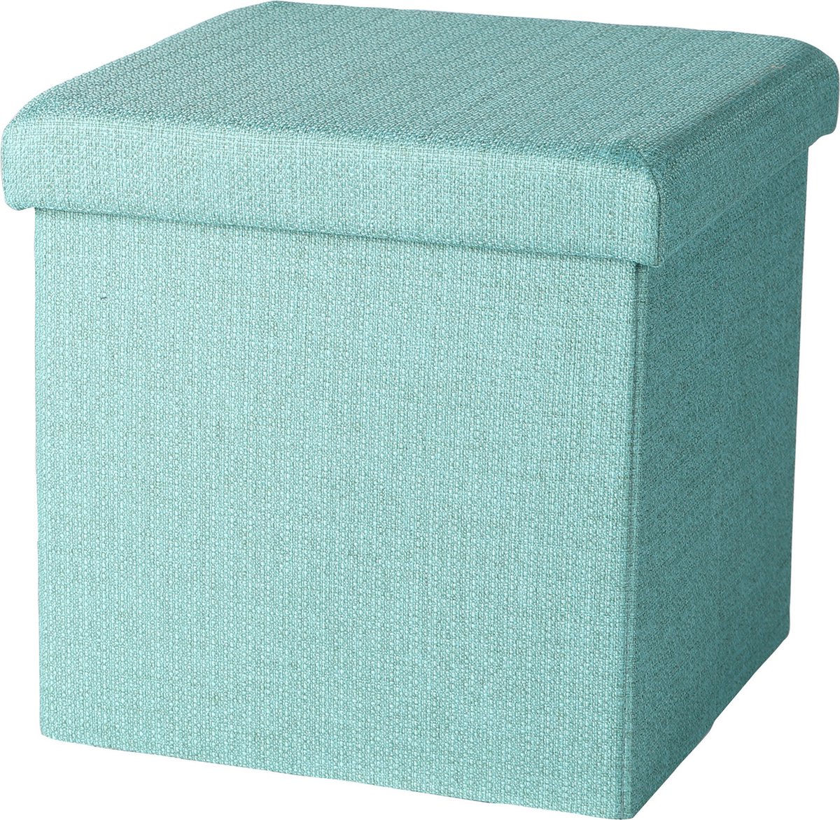 Urban Living KUBE "ASPECT LIN" Opvouwbare Opbergpoef Blauw 37,5 x 37,5 x H37,5 cm lichtblauw
