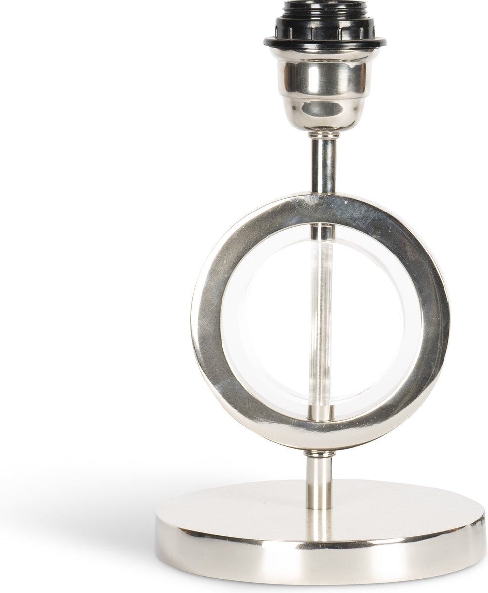 Authentic Models - Art Deco Circle Lamp Single - Lamp - TafelLamp - Staande lamp - Stalamp - Sfeerlamp - Woonkamer - Staande lampen - tafellamp slaapkamer - Silver