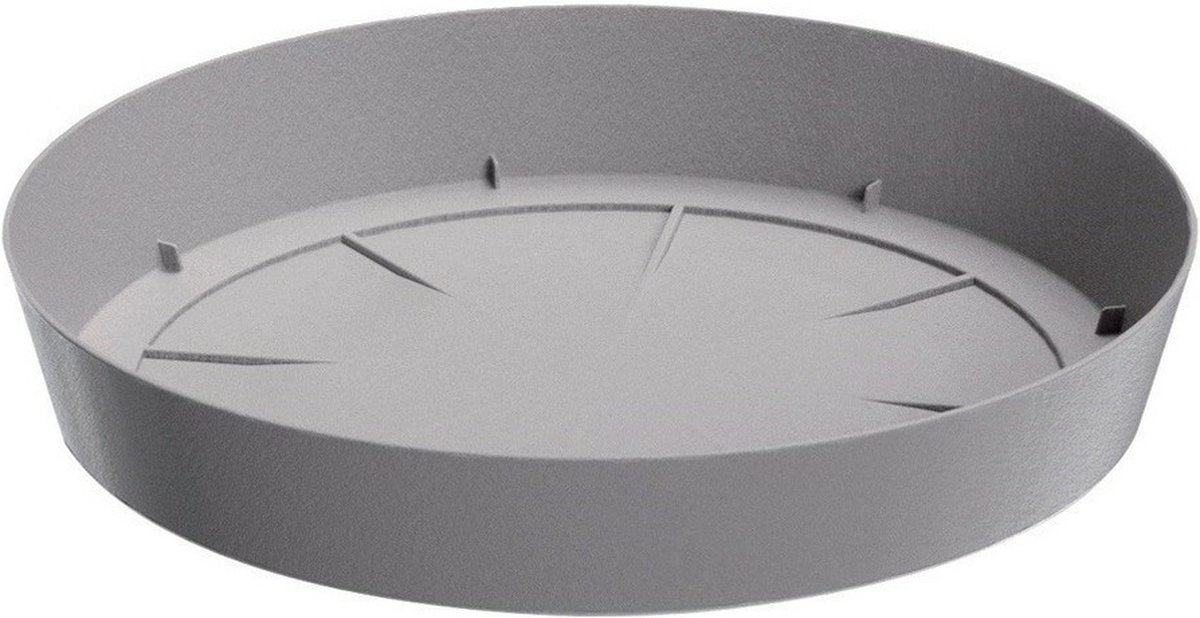 Prosperplast Opvangschaal/onderschaal voor bloempot/plantenpot - lichtgrijs - rond - Dia 19 cm