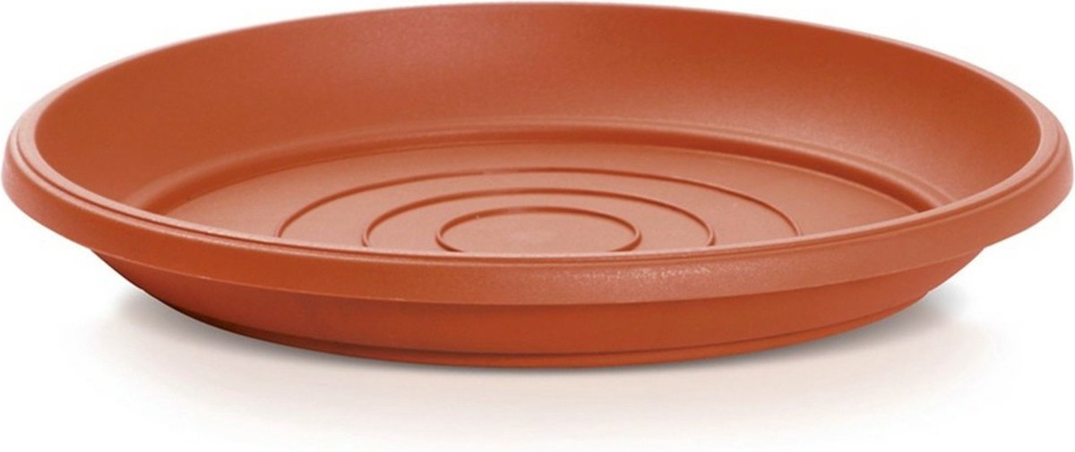 Prosperplast Opvangschaal/onderschaal voor bloempot/plantenpot - terracotta - rond - Dia 17 cm