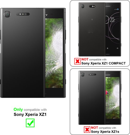 Coque Cadorabo pour Sony Xperia XZ1 en CLASSY DARK BLUE - Coque de protection avec fermeture magnétique