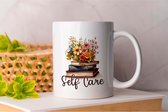 Mok Self Care - Bloemen - Brighter - Vintage - Flowers - Focus On The Good - Love - Gift - Cadeau - Cute - Aesthetic - Meisje - Vrouwen