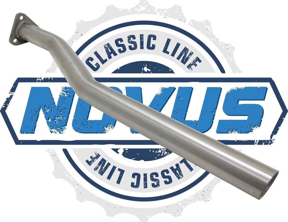 Tussenpijp - voor VW Golf 1 Cabrio 155 / VW Scirocco 53B - RVS