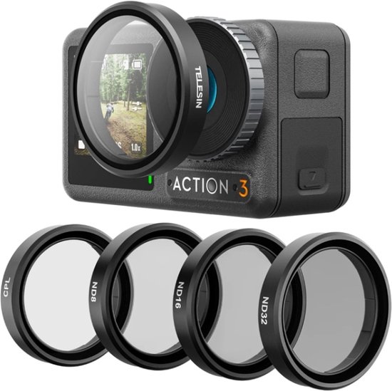 Telesin CPL+ND8/16/32 Lens Filter Kit 4-pack - DJI Osmo Action 3/4