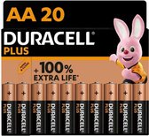 Piles alcalines AA Duracell Plus, 20 pièces