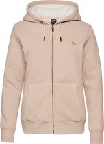 Superdry Essential Borg Lined Ziphood Dames Trui - Tapioca Cream - Maat L