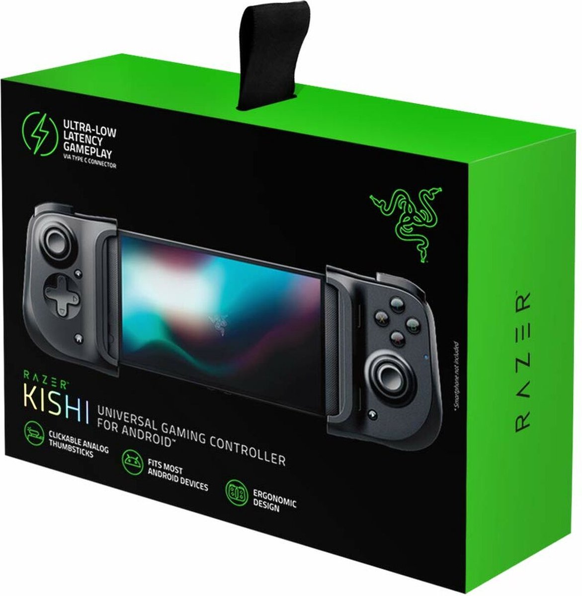 Razer Kishi voor Android (Xbox xCloud) - Smartphone Gaming Controller (USB-C-verbinding, ergonomisch ontwerp, individuele pasvorm voor mobiele telefoons, analoge stick, ultralage latentie) Zwart