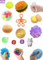 Happy Trendz® stress ball pakket 10 stuks fidget anti stress squeesh pakket - stressrelief squishy knijp pakket 10 stuks - toppers knijp speel toys -