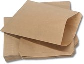 Prigta - Sacs en papier / sacs cadeaux - Marron - 17,5x25 cm - 100 pièces - 50 gr/ m2 natron kraft