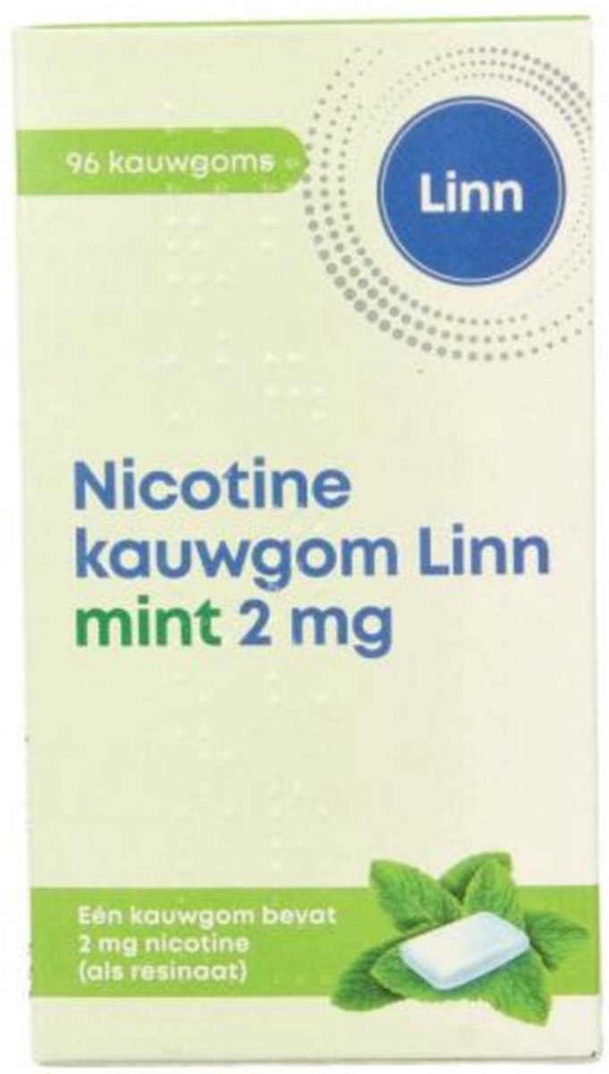 Linn Nicotine Kauwgom Mint 2 mg - 96 stuks