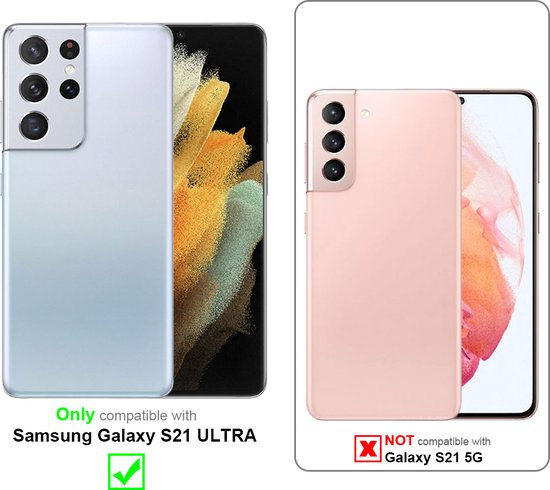 Coque Cadorabo pour Samsung Galaxy S21 ULTRA en ROUGE POMME - Coque de protection au design rabattable avec fermeture magnétique