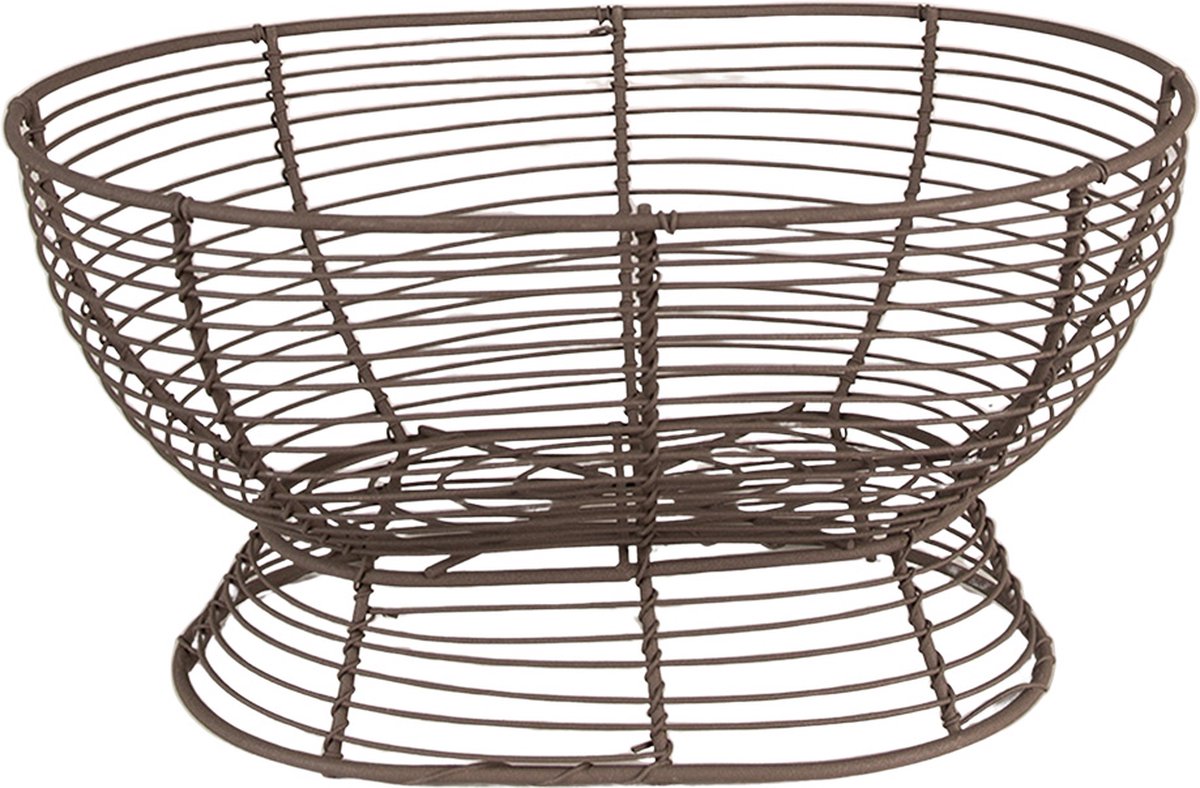 Clayre & Eef Opbergmand 28x18x14 cm Bruin IJzer