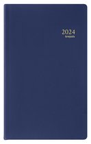 Brepols Agenda 2024 • Breplan • Seta PVC • 9,2 x 16 cm • Blauw