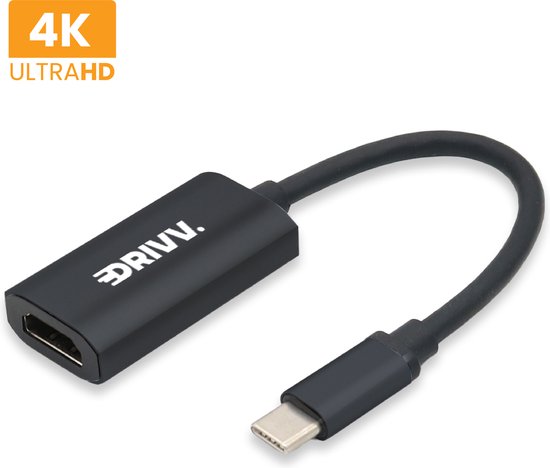 Foto: Drivv usb c naar hdmi adapter ondersteunt 4k 60hz type c to hdmi thunderbolt 3 zwart