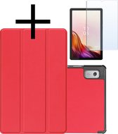 Hoesje Geschikt voor Lenovo Tab M9 Hoesje Case Hard Cover Hoes Book Case Met Screenprotector - Rood
