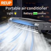 Climatiseur portatif ventilateur électrique rechargeable refroidisseur d'air de nébulisation réglable avec veilleuse silencieux puissant humidificateur à brume fraîche climatiseur pour la maison de bureau d'été