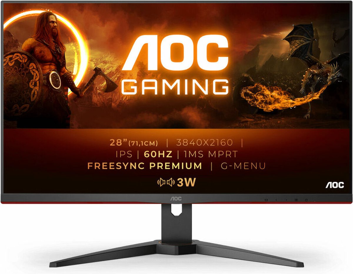 AOC U28G2AE - 4K Console Gaming Monitor - 28 Inch - AOC