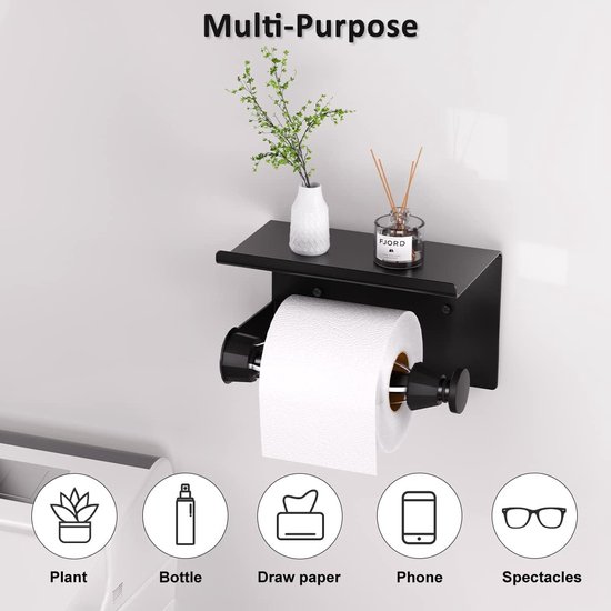 FungLam Toiletpapierhouder, toiletpapierhouder met 2 stuks