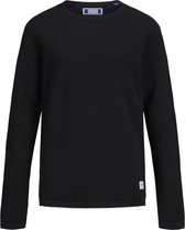 JACK & JONES JUNIOR JJEHILL KNIT CREW NECK JNR Jongens Trui - Black - Maat 152