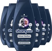 Schwarzkopf Shampooing Silver Reflex Pour cheveux blonds, Grijs et Wit - 6x 250ml - Emballage vrac