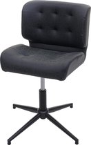 Chaise de salle à manger MCW-H42, chaise de cuisine pivotante, pivotante réglable en hauteur ~ simili cuir vintage gris foncé, cadre noir