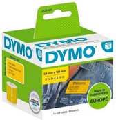 DYMO originele LabelWriter grote verzendlabels/naamkaarten | 54 mm x 101 mm | zwart op geel | Rol van 220 zelfklevende etiketten | Geschikt voor de LabelWriter labelprinters | Gemaakt in Europa